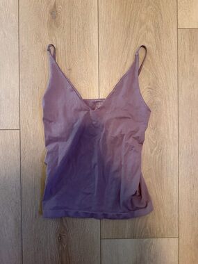 Free People Mauve/Brown V-Neck Spaghetti Strap Camisole